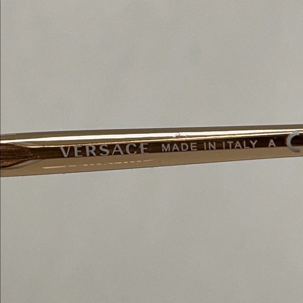 VERSACE NWOT Contemporary Translucent Tan 54-16-140 Modern Rectangle Eyeglass